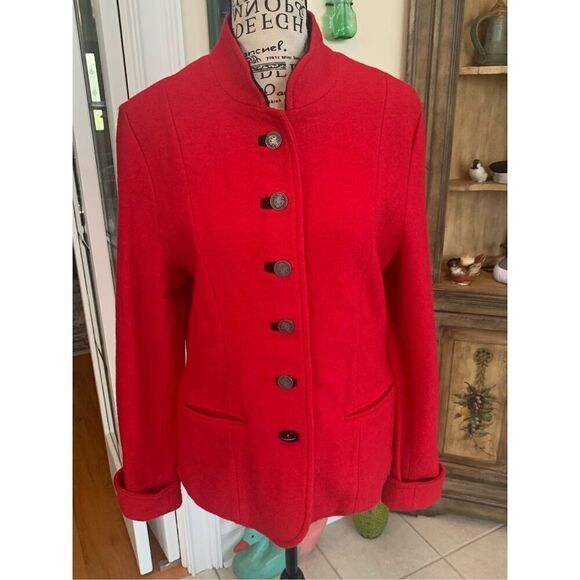 Vintage Venario Boiled Wool Red Jacket - Picture 7 of 7